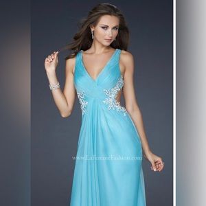 Aqua Blue La Femme Gown